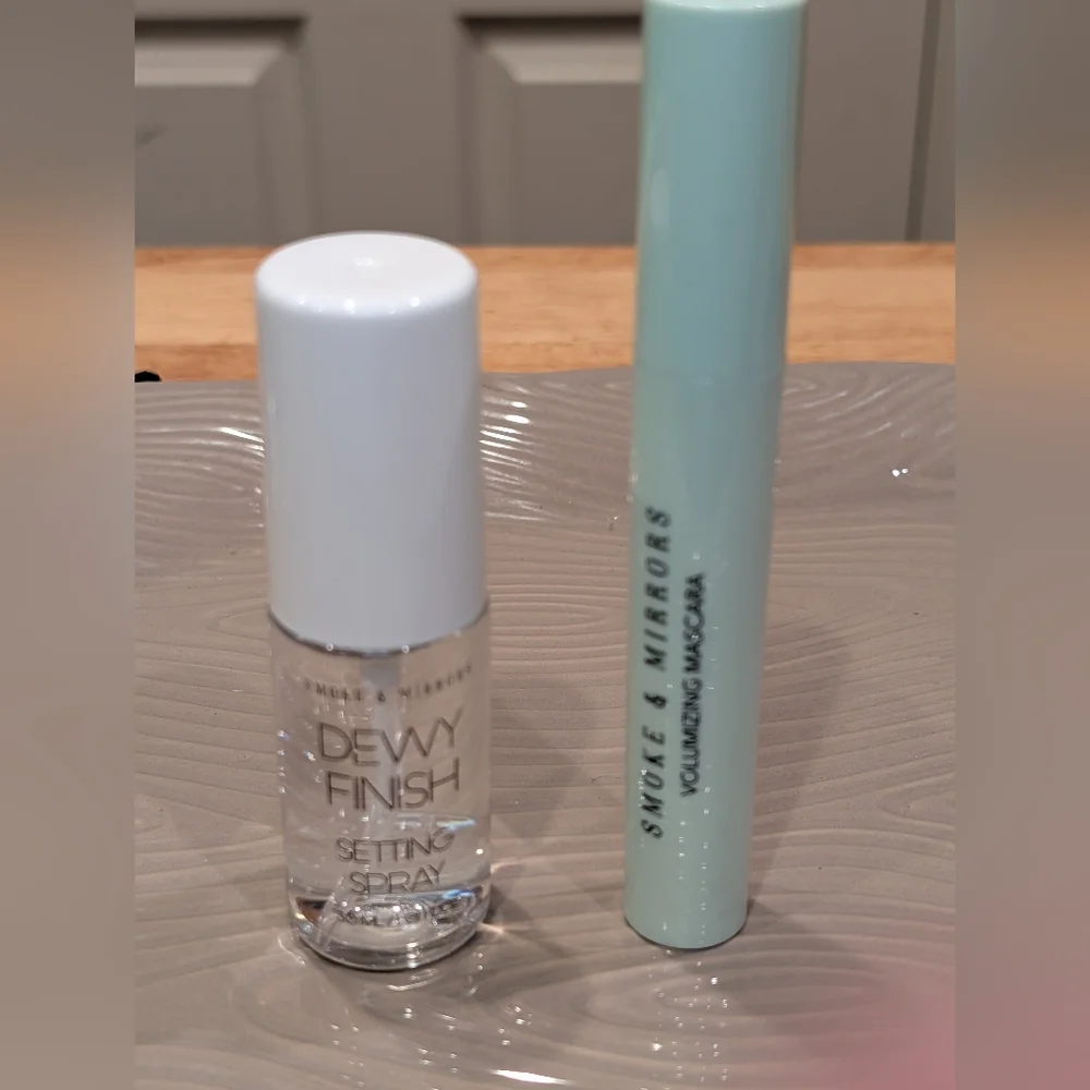 Smoke & Mirrors Dewy Finish Setting Spray & Mascara Duo New